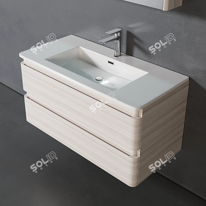 Stylish Gerona Bathroom Set 3D model image 2