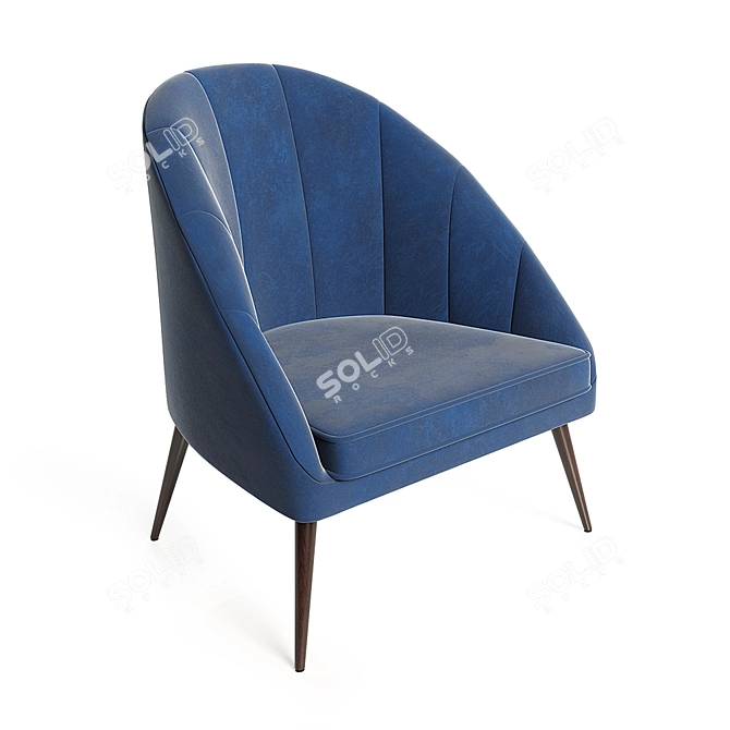 Elegant Mia Lounge Chair 3D model image 2