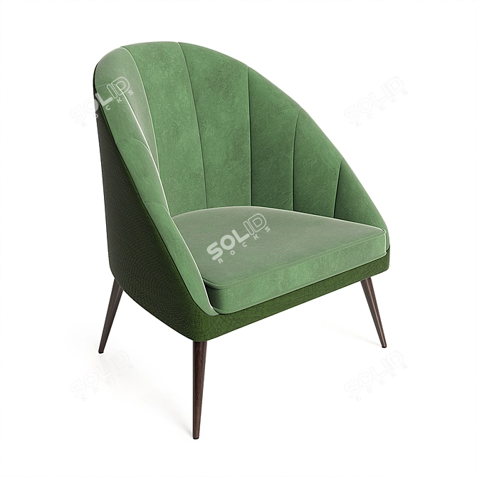 Elegant Mia Lounge Chair 3D model image 3