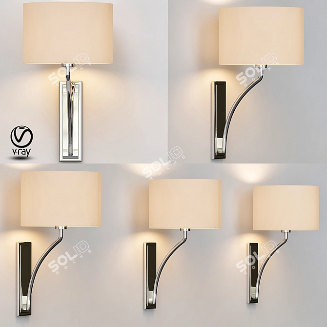 Heathfield Bath Light Duo 3D model image 1