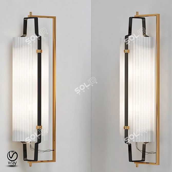Italian Elegance Permeates Sconce 3D model image 1