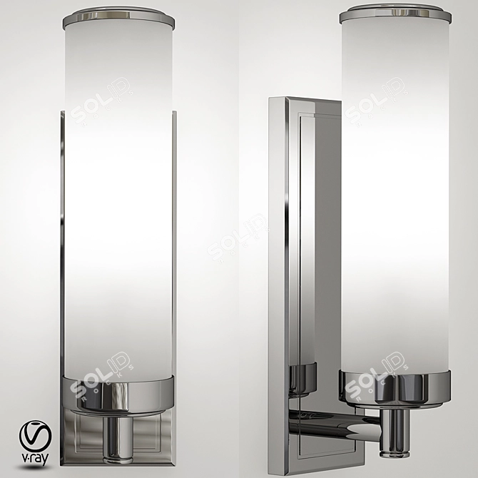 Elegant Glow: Henri Bathroom Light 3D model image 1