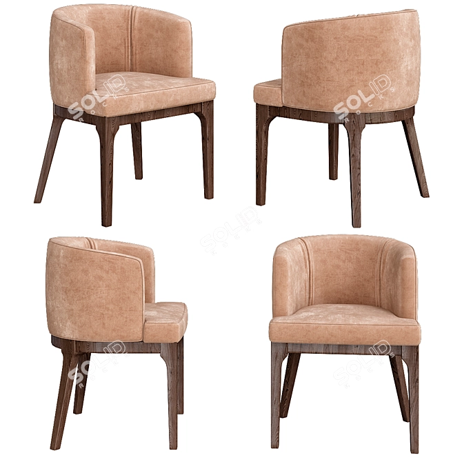 Modern and Sophisticated Oliver Chair 3D model image 1