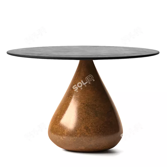 Sonya Organic Table | Wood, Bronze/Steel | Studio Design 3D model image 1