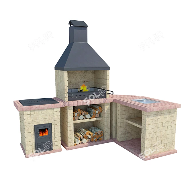 Modular BBQ Kits: Versatile and Stylish 3D model image 2