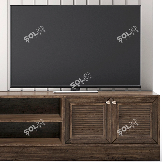 Universal 3ds Max TV Stand Set 3D model image 3