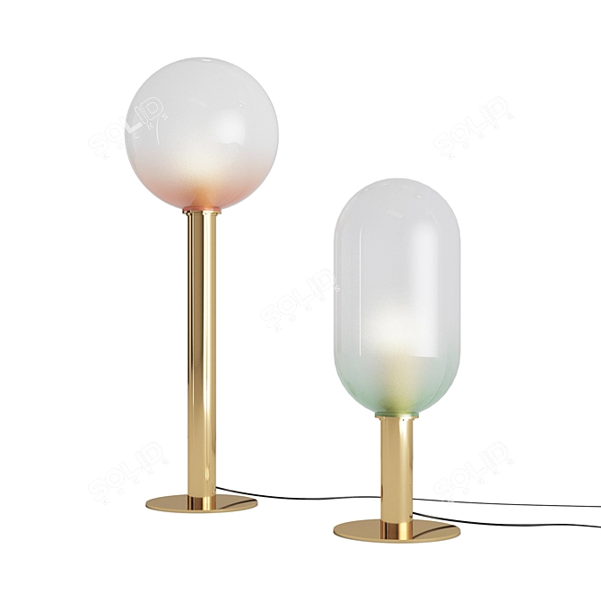 Ethereal Glass Lighting Collection 3D model image 2