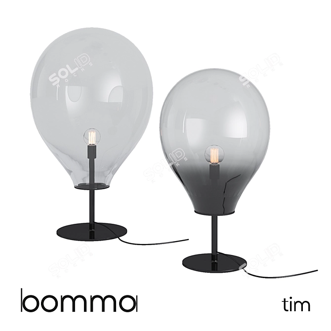 Exquisite Glass Tim Bomma: Masterful Lighting 3D model image 1