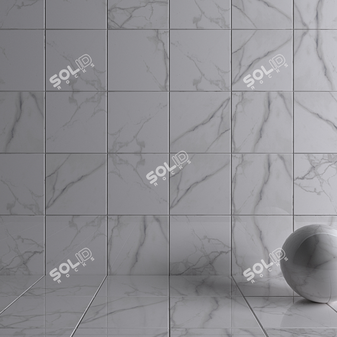 Flaviker Supreme Royal Statuario Wall & Floor Tiles 3D model image 3