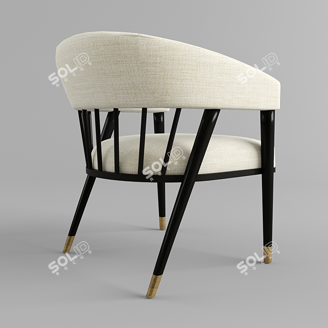 Sophisticated Saint Denis Armchair 3D model image 3