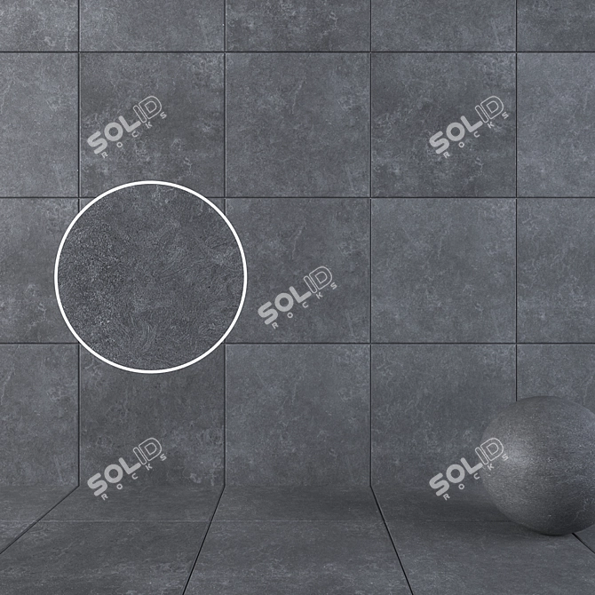 Title: FLAVIKER STILL NOW Coal Wall/Floor Tiles 3D model image 1