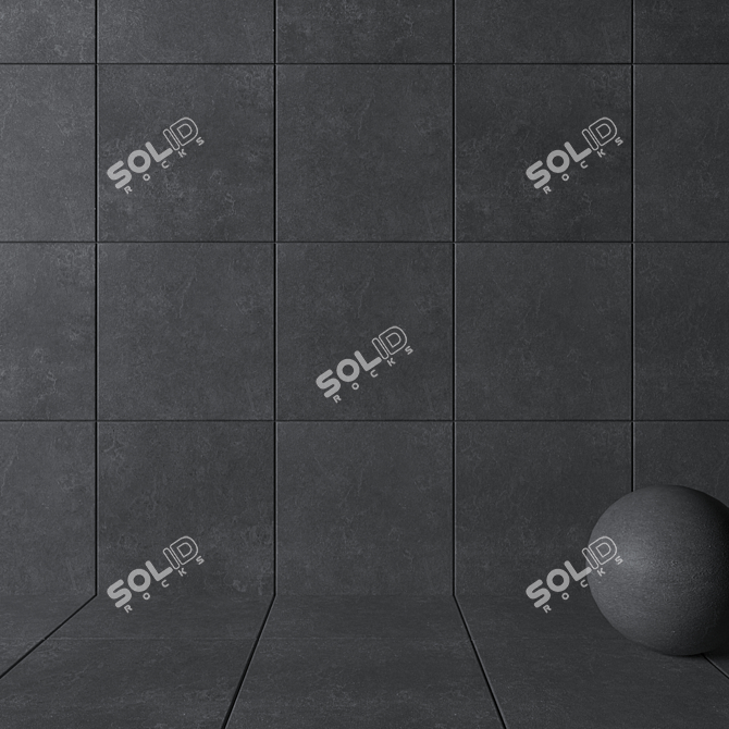 Title: FLAVIKER STILL NOW Coal Wall/Floor Tiles 3D model image 2