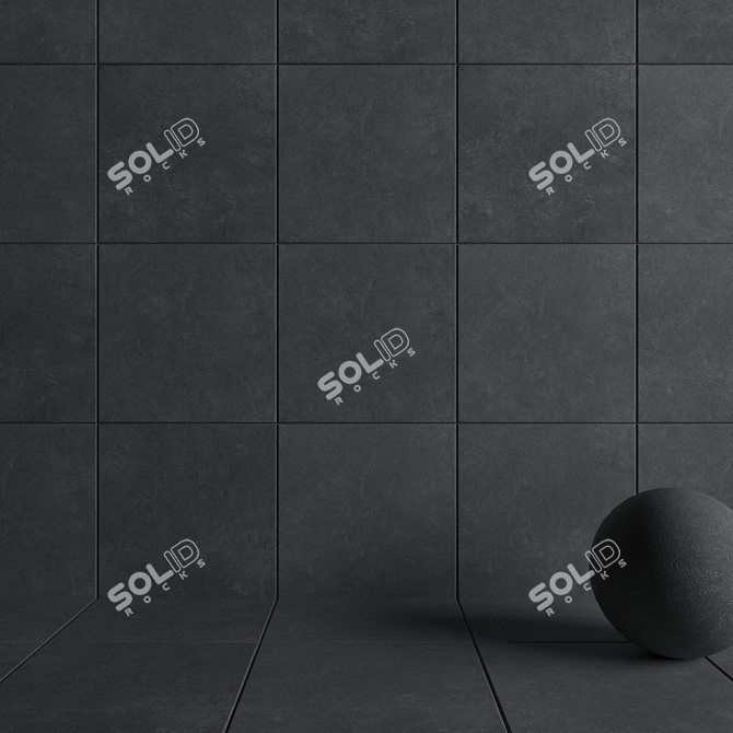 Title: FLAVIKER STILL NOW Coal Wall/Floor Tiles 3D model image 3