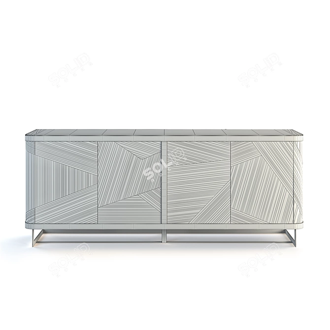 Elegant Melange Kendrix Credenza: Beautifully Crafted 3D model image 3