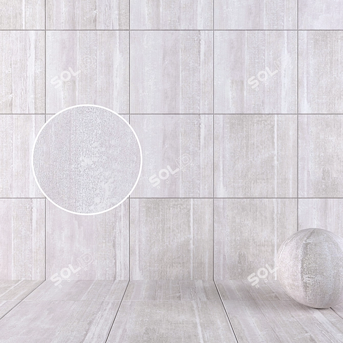 Hangar Ash Wall Tiles: Multi-texture HD, 80x80 cm 3D model image 1