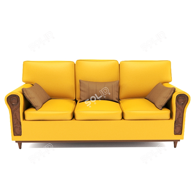 Title: Classic Pillow-Top Sofa 3D model image 2