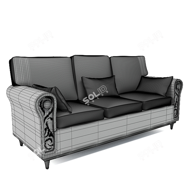 Title: Classic Pillow-Top Sofa 3D model image 3