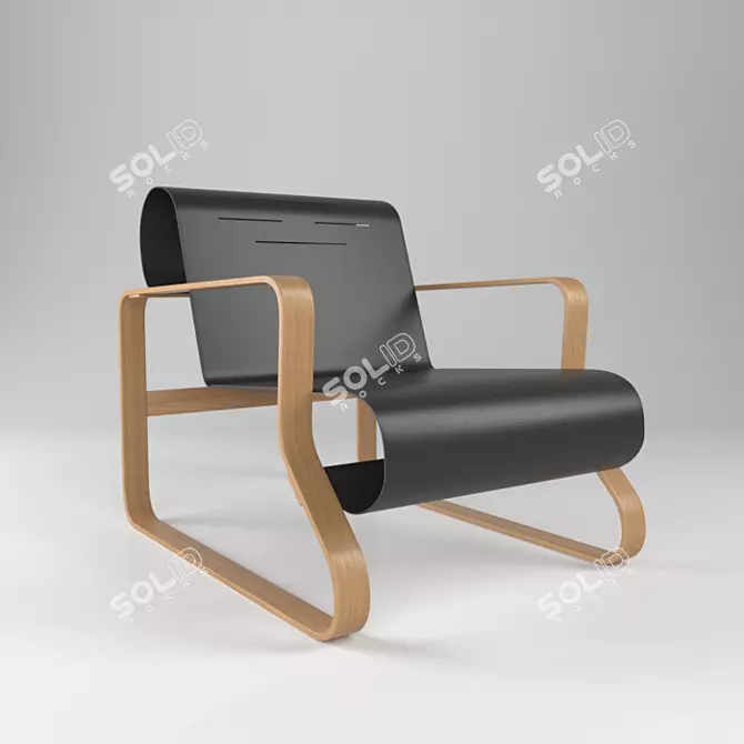 Aalto Paimio Chair: Iconic & Functional 3D model image 1