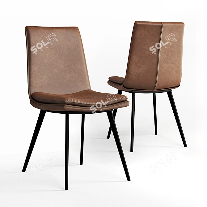 Vintage-inspired Williamsburg Dining Chair 3D model image 1