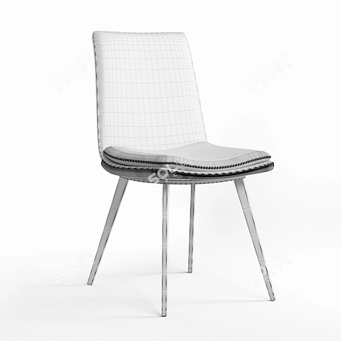 Vintage-inspired Williamsburg Dining Chair 3D model image 3