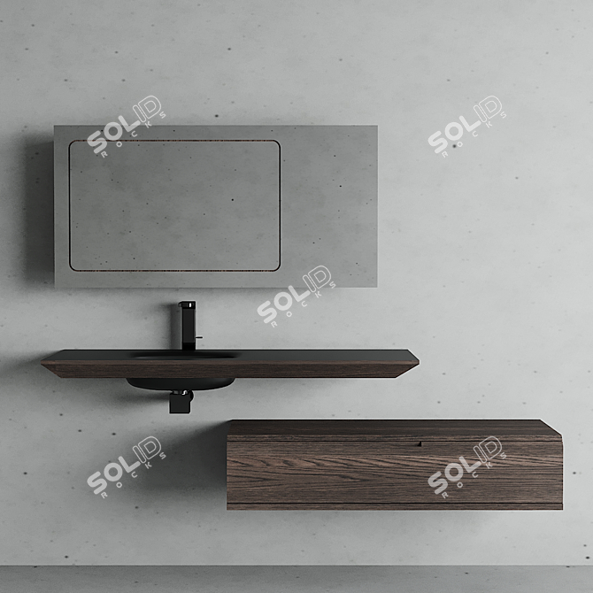 Modern Mertens Vanity Set 3D model image 1