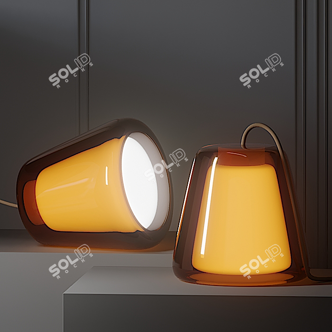 The Lovers Glass Table Lamp 3D model image 2