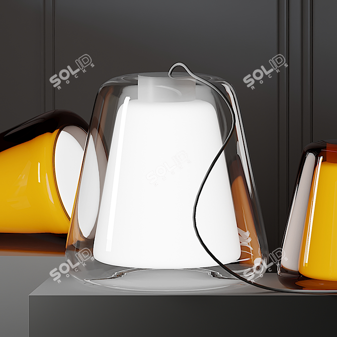 The Lovers Glass Table Lamp 3D model image 3