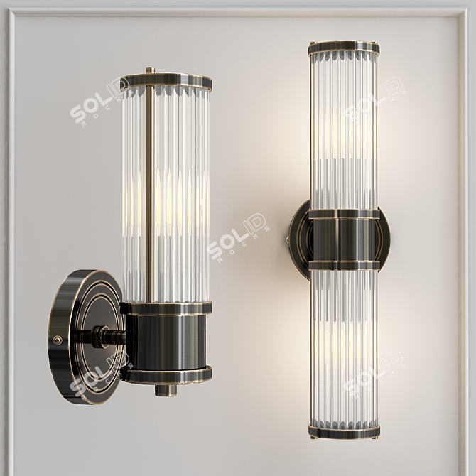 Title: Ralph Lauren Allen Double Light Wall Lamp 3D model image 4