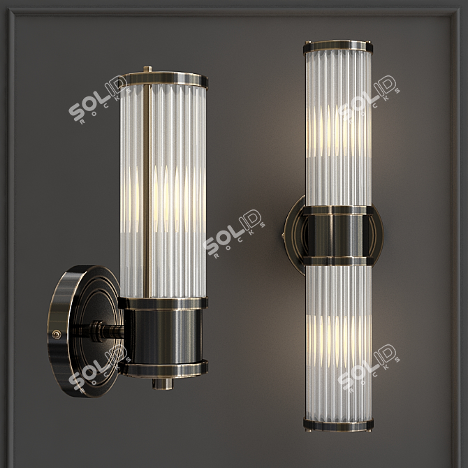 Title: Ralph Lauren Allen Double Light Wall Lamp 3D model image 5