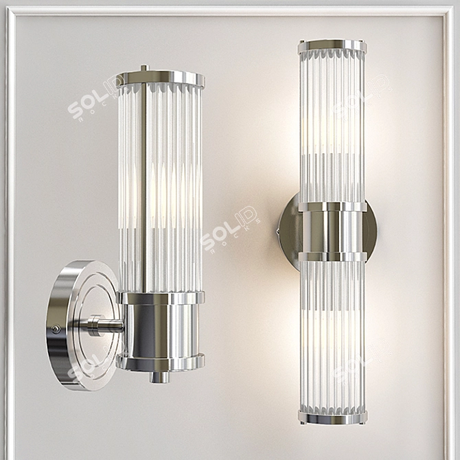 Title: Ralph Lauren Allen Double Light Wall Lamp 3D model image 1