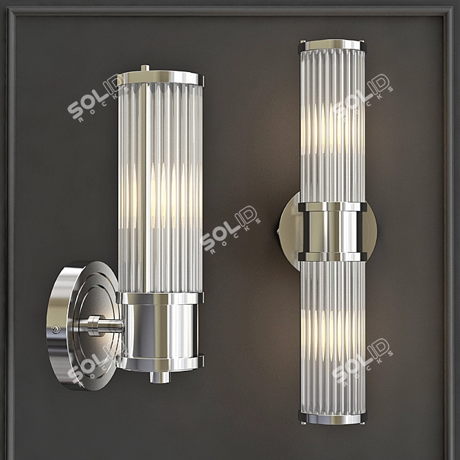 Title: Ralph Lauren Allen Double Light Wall Lamp 3D model image 5