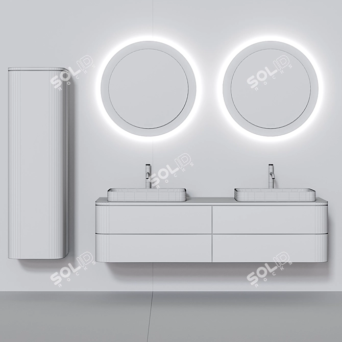 Duravit HAPPY D.2 Plus Bathroom Set 3D model image 3