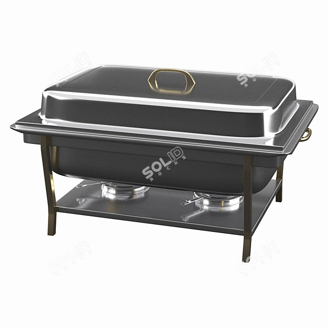 Elegant Chafing Dishes - Perfect for All Occasions 3D model image 1