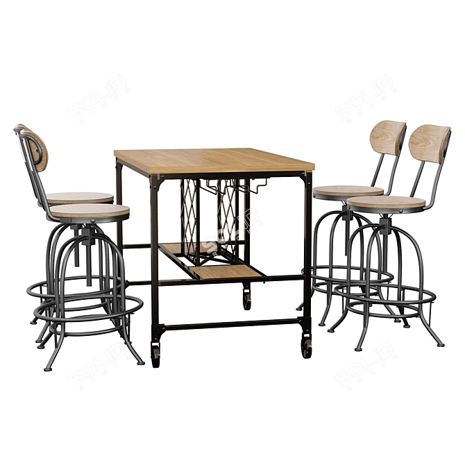 Elberton Counter-Height Table 3D model image 2