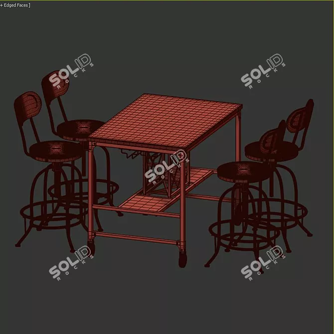 Elberton Counter-Height Table 3D model image 3