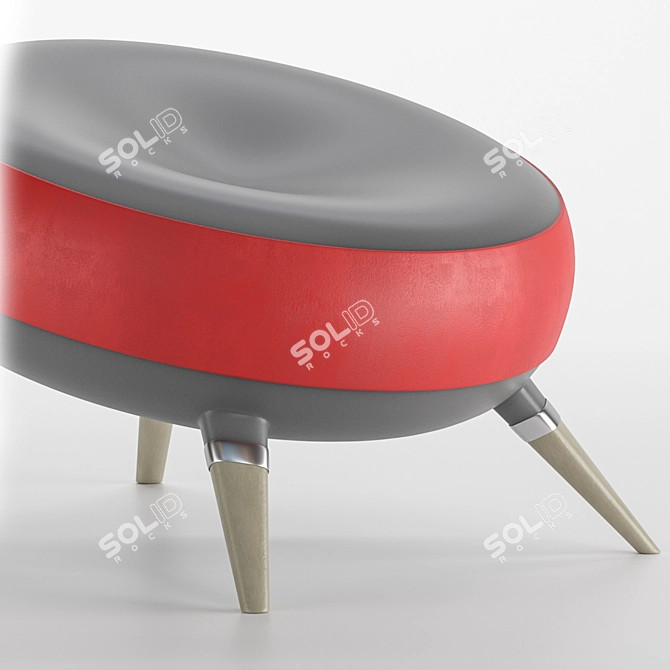 Modern Round Chair: Soft Comfort Collection 3D model image 2