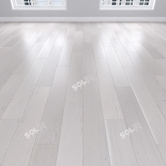 White Oak Parquet: Herringbone, Linear, Chevron. 3D model image 1