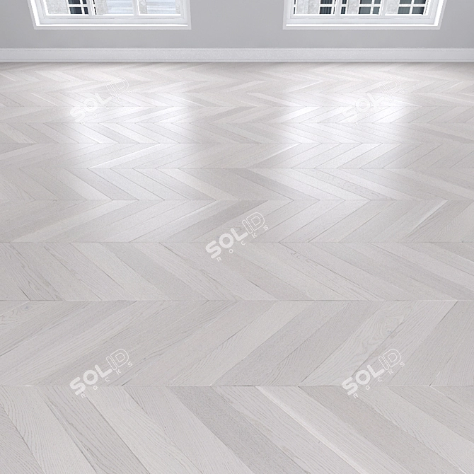 White Oak Parquet: Herringbone, Linear, Chevron. 3D model image 3