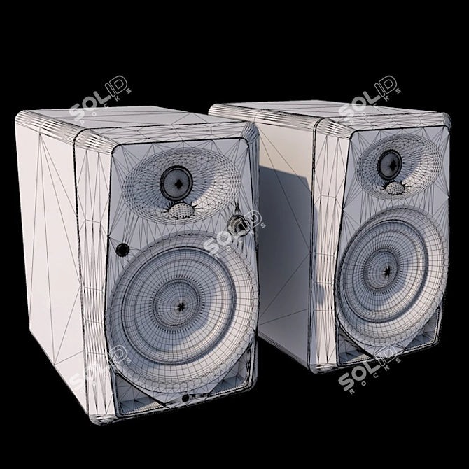 Pioneer DM-40 Compact Active Speakers 3D model image 3