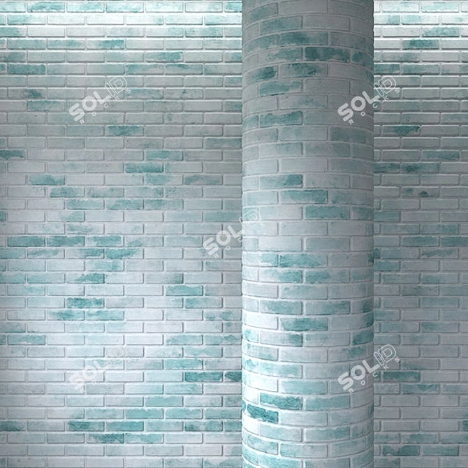 Brick Impressions: Textured Wall Solution 3D model image 1