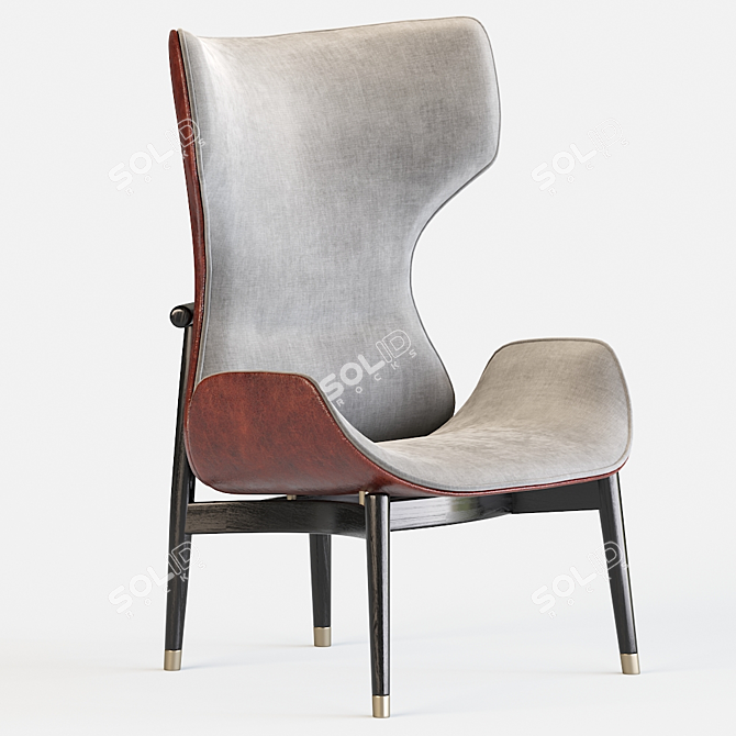 Elegant Jorgen Baxter Armchair 3D model image 1