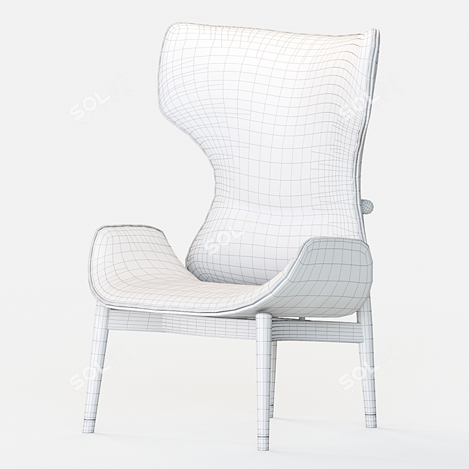 Elegant Jorgen Baxter Armchair 3D model image 3