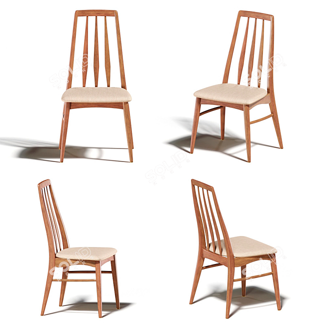 Scandi Eva Dining Chair 3D model image 2