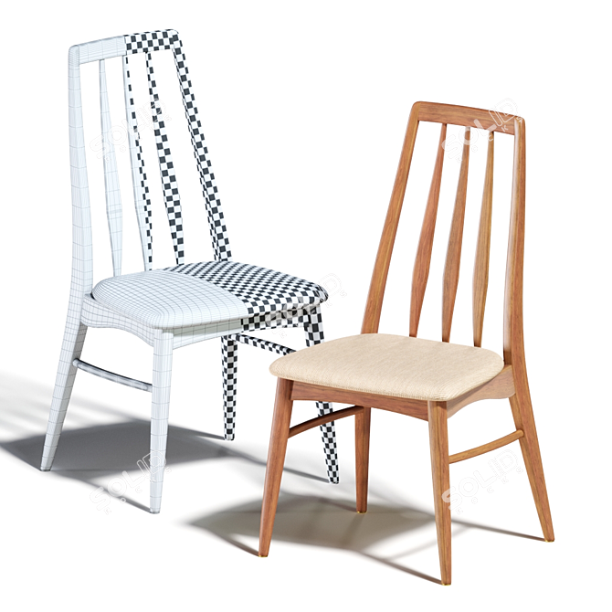 Scandi Eva Dining Chair 3D model image 3
