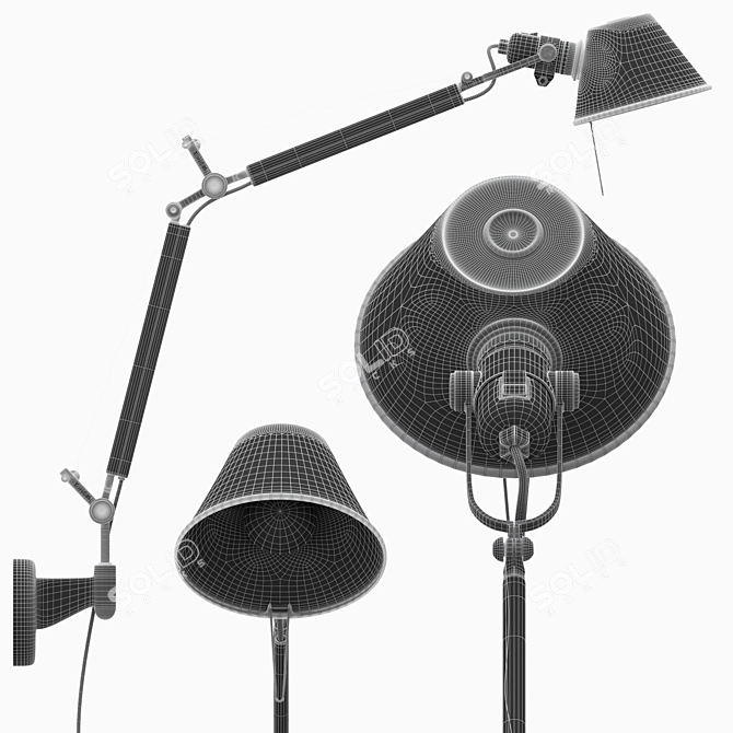 Modern Wall Light Fixture: TOLOMEO 3D model image 3