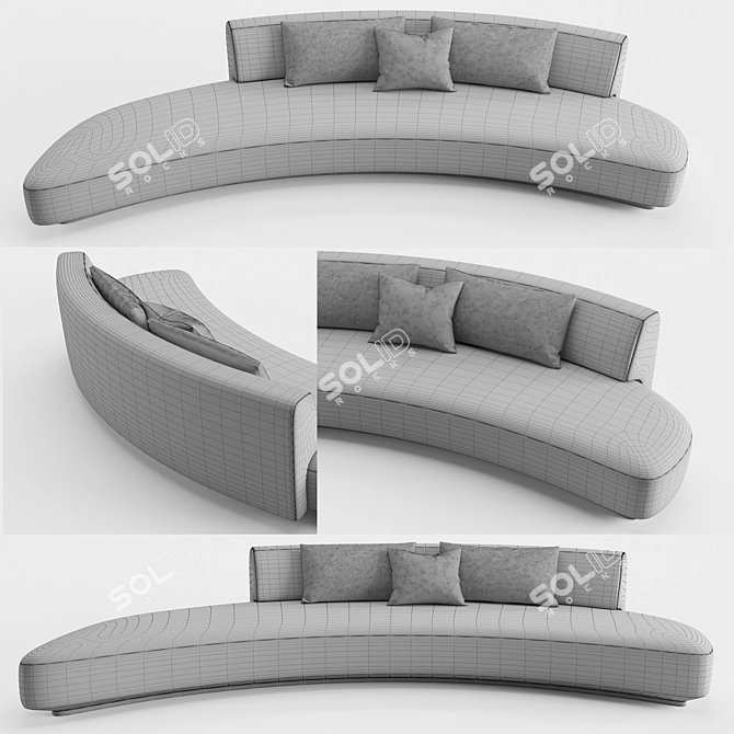 Audrey Luxe Sofa: Plush Comfort in Chic Design 3D model image 2