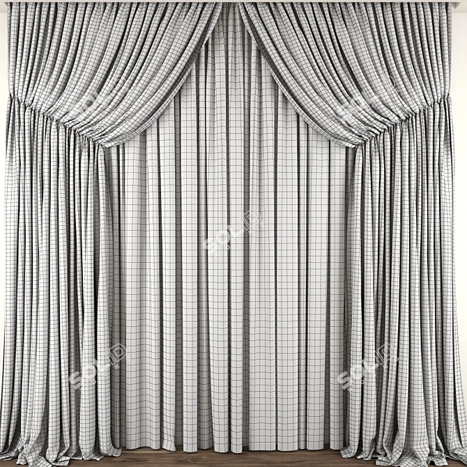 Detailed Curtain Model | 3ds Max & Obj 3D model image 3