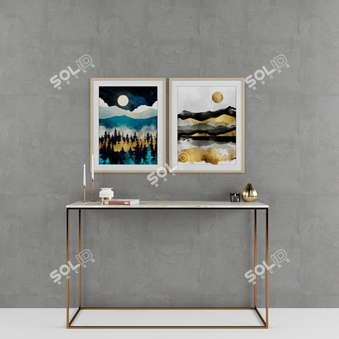 Elegant Decor Set 3D model image 2