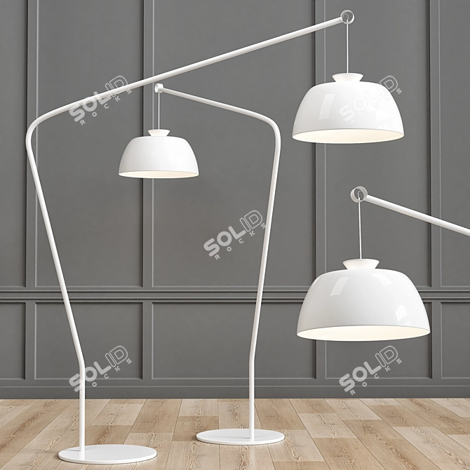 Elegant Calligaris Arpege Floor Lamp 3D model image 1