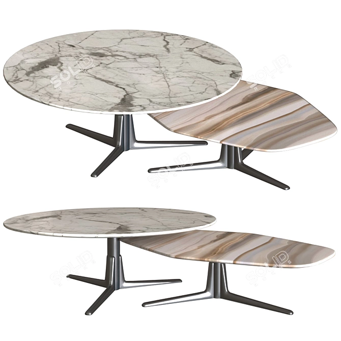 Flexform Sveva Tables: Stylish and Functional 3D model image 1